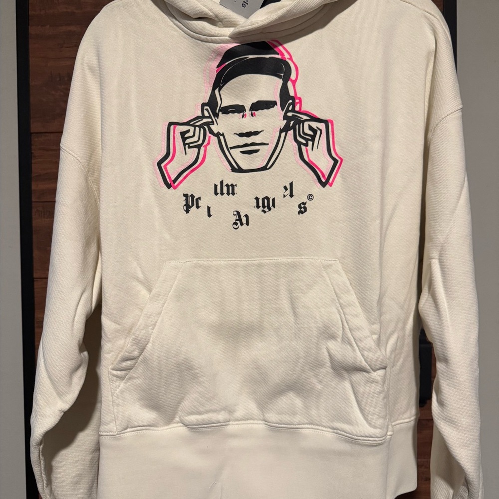 Authentic Palm Angels Faded Music Off-White Hoodie